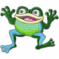 Frogs Embroidery Design 4